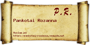 Pankotai Rozanna névjegykártya